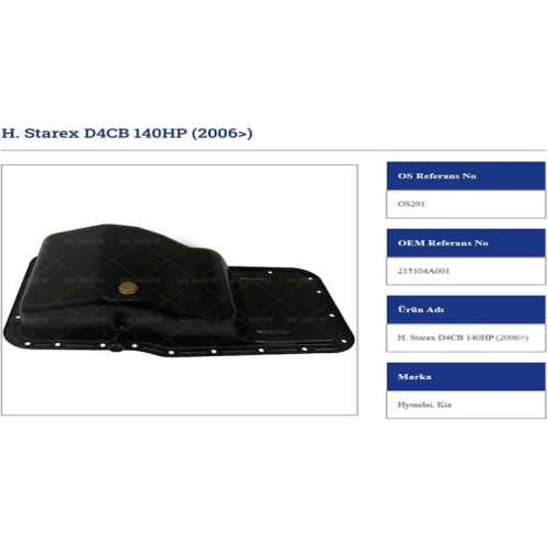 HYUNDAI STAREX D4CB 140 HP 16V YAĞ KARTERİ Ürün Görseli